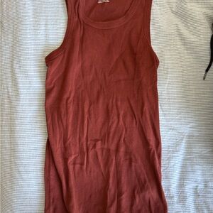 COS Ribbed Tank Top - Rust